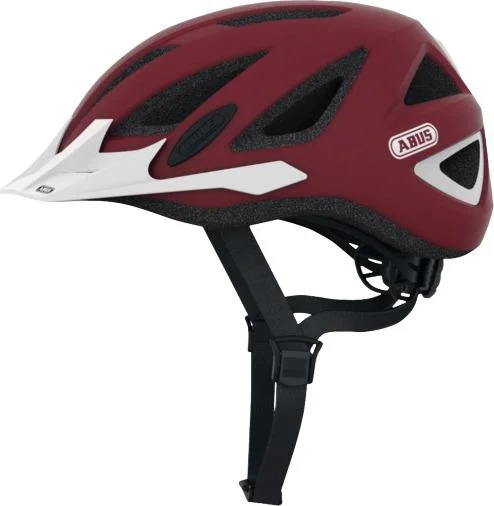 Thin helmet pads-Abus Urban-I 2.0 Helmet - Marsala Red