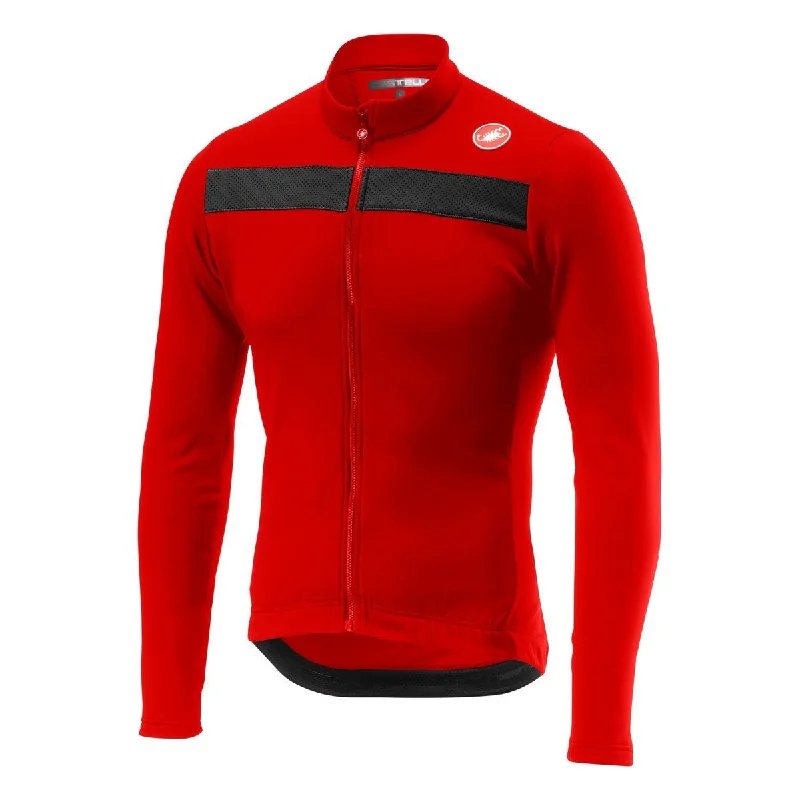 Foam knee sleeves-Maglia maniche lunghe Castelli Puro 3 - Rosso