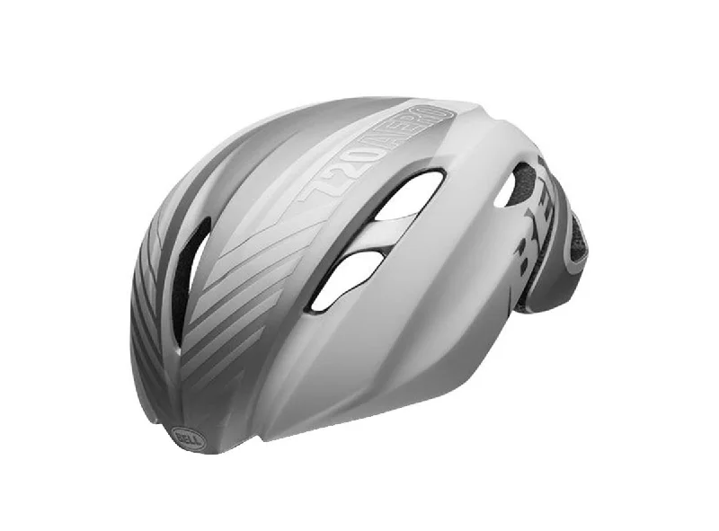 Fleece-lined shoe liners-Bell Z20 Aero MIPS Road Helmet - Matt Gloss White-Silver - 2019